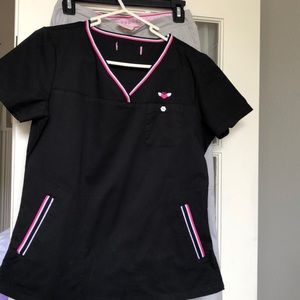 Black scrub top
